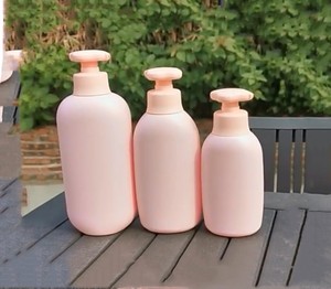 シャンプーとコンディショナーのボトル380ml500mlピンクの子供用シャワージェルシャンプーボトルPEプラスチックベビーローションボトル