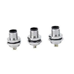 Connecteur M12 4, 5 ou 6 broches, étanche, courant nominal 2A, boîtier ABS, en cuivre pour câblage résistant à l'eau - Product Image 1