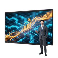 Tableau blanc interactif électronique, prix d'usine, 86 pouces, écran tactile 20 points, écran LCD 4K, processeur Intel Core I5/I7, caméra 13MP