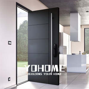 Puertas de seguridad europeas de alto estándar para casa puertas exteriores <span class=keywords><strong>blindadas</strong></span> para casas porte blinde Maison puerta delantera negra - Product Image 3