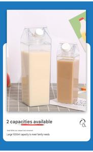 OEM/ODM Mevcut 500ml 1000ml Seyahat Bardakları Yeniden Kullanılabilir Süt Kutusu BPA İçermeyen Şeffaf Akrilik Bardak Plastik Su Şişesi Toptan - Product Image 6