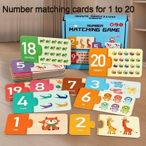 Carte Educative per Bambini per l'Apprendimento Cognitivo dell'Alfabeto, Gioco di Abbinamento Numeri, Giocattoli Educativi per <span class=keywords><strong>Neonati</strong></span> - Product Image 3