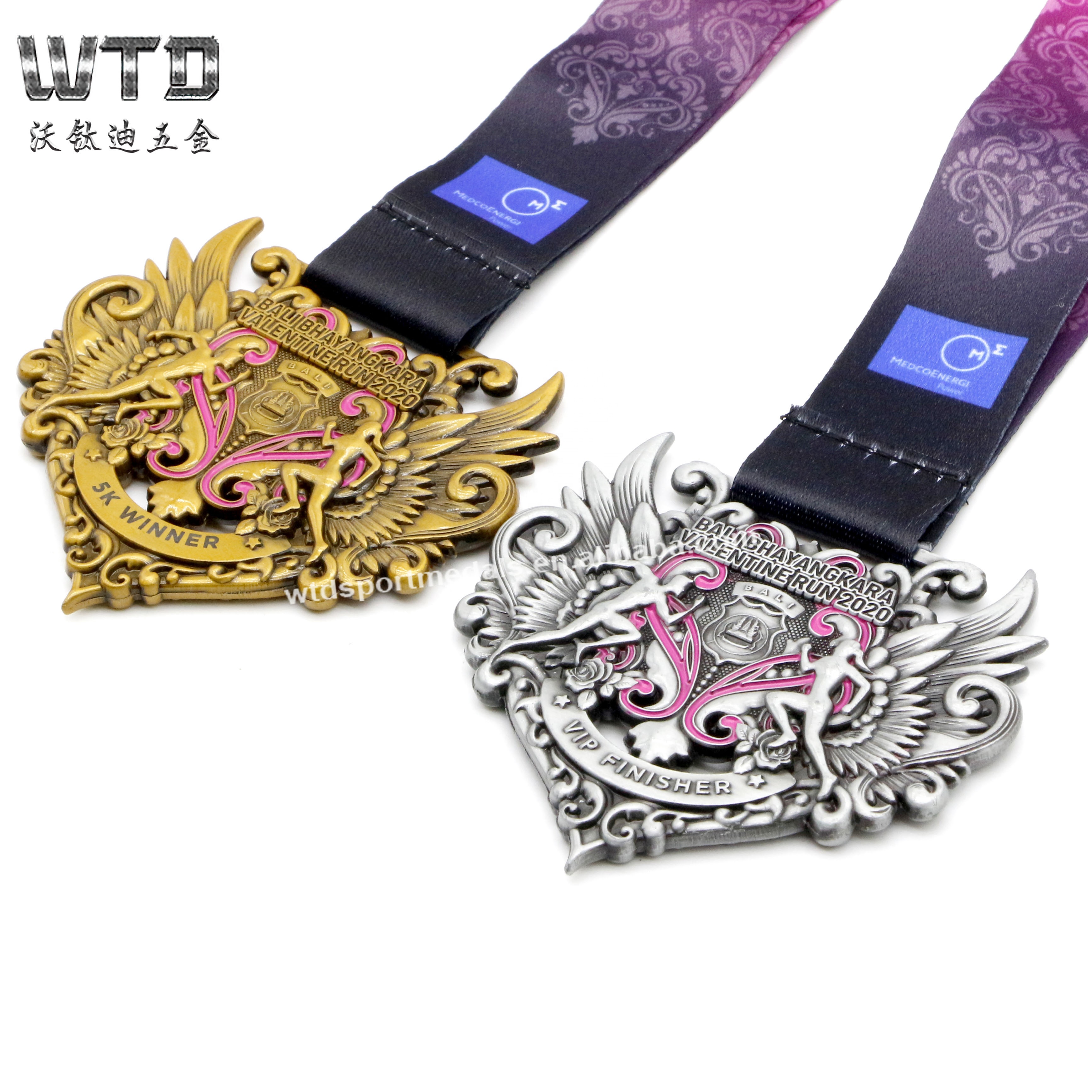 Guang Dong Medal Factory Antique Plated Custom Made Metal Two side 3D Award Medals