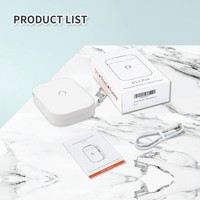 AiYin D11 Printer Mini Nirkabel Hitam Putih Portabel 203dpi Gulungan Kertas Thermal untuk Label Stiker Konektivitas Nirkabel