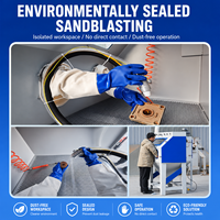 Machine de sablage à sec manuelle, cabine de sablage industrielle, sablageur abrasif pour le nettoyage des surfaces des pièces métalliques