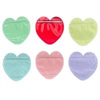 Sac d'emballage pour bijoux transparent en forme de cœur refermable pour lunettes et bijoux Cadeau pour la Saint-Valentin