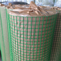 Usine directe 1/2 pouces de rouleaux de treillis métallique soudé enduit de PVC vert tissu de quincaillerie de haute qualité
