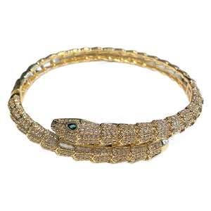 Bracelet jonc vintage punk à l'aspect réaliste avec des <span class=keywords><strong>écaille</strong></span>s de serpent aux yeux verts, bijoux <span class=keywords><strong>tendance</strong></span>, bracelet serpent aux yeux verts - Product Image 5