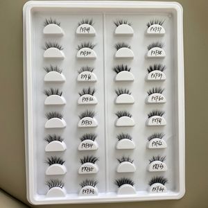 New Design Mini Half Corner Black Faux Mink <strong>Lashes</strong> Degradable Plant Fiber Half Cat Eye 3D Eyelashes <strong>Strip</strong> <strong>Extensions</strong> Full <strong>Strip</strong> - Product Image 3