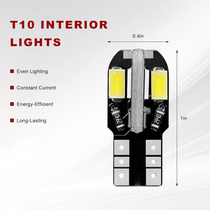Ampoule Super Lumineuse T10 W5W 168 194 501 DC12V Canbus Sans Erreur 5730 8SMD pour Éclairage de Lecture Automobile - Product Image 3