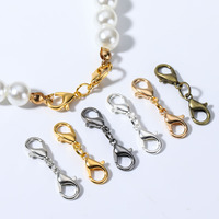 Connecteurs de porte-clés à fermoir mousqueton double tête en alliage de zinc électroplaqué, accessoires de bijoux DIY - Ornement pour collier et bracelet