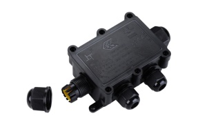Waterproof Junction <strong>Box</strong> <strong>4</strong> <strong>Way</strong> IP68 External Electrical Junction <strong>Box</strong> Black Outdoor Cable Connector Wire Gland External - Product Image 6