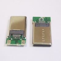 Cargador eléctrico de plástico, micro usb tipo b c chapado en oro 2,0, conector macho y hembra de 4 y 5 pines para teléfono móvil