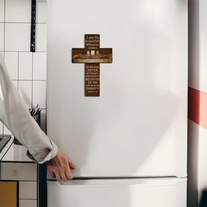 फ्रिज चुंबक अंतिम भोजन क्रिसमस की दीवार सजावट के लिए लोक कला शैली चर्च दृश्य - Product Image 3