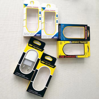 Boîte en plastique transparente colorée pour fenêtre transparente, impression personnalisée, produits électroniques, ensemble de chargeur de voyage, emballage