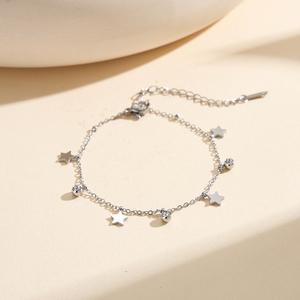 MILO MLSTMB20 Minimalist Star Zircon Charm Bracelet Waterproof 18K Gold Plated Stainless Steel <strong>Jewelry</strong> for Women New Arrival - Product Image 3