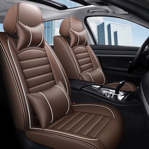 Juego Completo de Fundas de Asiento de Coche Deportivas Universales de Alta Calidad, Impermeables, Giratorias 360 Grados, de Cuero PU con Cojín y Almohada para Reposacabezas - Product Image 3