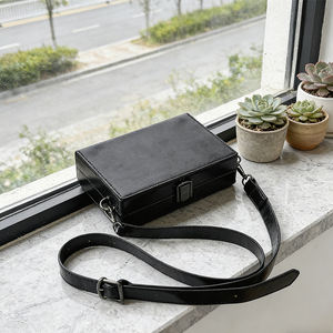 Sac messager en cuir PU pour <span class=keywords><strong>homme</strong></span>, sac bandoulière professionnel, sac de téléphone portable tendance pour toutes les saisons avec fermeture éclair - Product Image 4