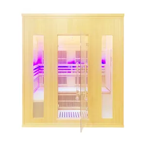 Hot sale best price hemlock 4 person sauna rooms ozone far infrared carbon dry sauna for sale