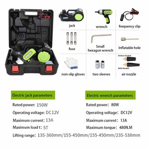 Kit de Herramientas Multifuncional 3 en 1 para Reparación de Automóviles 3T/5T, Kit de Elevación de Automóviles de 12v con Llave de Impacto - Product Image 6