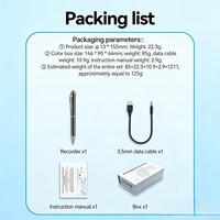 Traducteur vocal IA et enregistreur vocal - Compatible ChatGPT, convertisseur USB 2.0 WAV, modèle Q90 en laiton pour réunions d'affaires et cours
