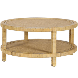 Les tables d'appoint Whitney allient un charme naturel à une touche de glamour, avec du rotin tressé à la main, un plateau en canne et un design audacieux. - Product Image 4