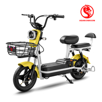 Scooter électrique à deux places ASIAN DRAGON-4, moteur 350W, vitesse maximale de 30 km/h, avec panier avant pour les trajets familiaux