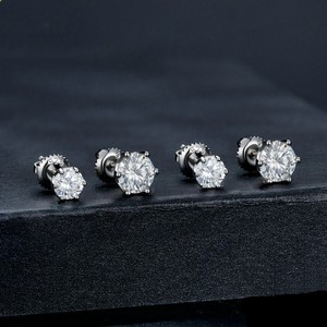 Joyería que no se deslustra, pendiente de moda, tendencia occidental, regalos para el Día de la madre, pendientes Vintage de plata esterlina con moissanita para mujer - Product Image 2