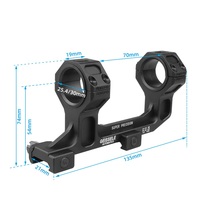 Support de montage optique haute performance sur mesure pour tube, support d'équipement de chasse extérieur, accessoire tactique durable et léger à clipser