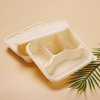 Boîte à lunch jetable écologique personnalisée, compatible micro-ondes, avec couvercle