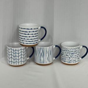 Quality Choice Customizable Striped Handmade Exquisite Porcelain <b>Ceramic</b> <b>Mugs</b> for Latte/Afternoon Tea Food Safe Microwave - Product Image 2