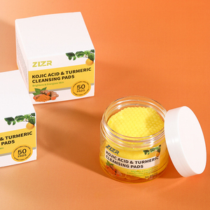 Almohadillas limpiadoras de cúrcuma con ácido kójico, almohadillas de algodón exfoliantes para limpieza profunda, cuidado hidratante de la piel para la limpieza diaria del rostro - Product Image 4