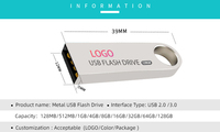Mini clé USB de 8 Go à 256 Go Clé USB Nouvelle clé USB de 32 Go 128 Go avec interface USB 2.0