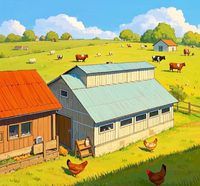 Structure en acier préfabriquée moderne à bas prix pour élevage de moutons et de chèvres