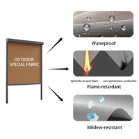 Store banne électrique extérieur étanche pour balcon, à signification porte-bonheur, pare-vent et pare-soleil