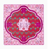 Tapis de Mahjong Américain Pliable en Caoutchouc Imprimé Chrysanthème, Élégant et Luxueux, Antidérapant, Housse de Table de Jeu Imperméable avec Guide des Règles de Jeu