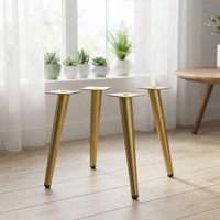 Pieds coniques en fer pour chaise LC, cadre de meuble, pieds de chaise de salle à manger, lit, 100mm-720mm, tube conique oblique en métal, robuste et très résistant