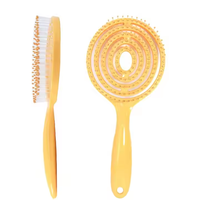 Ensemble de peignes à cheveux personnalisés en plastique pour démêler et masser, vente en gros, mignons, personnalisés, pour voyage, poche chaude, avec logo, brosse à cheveux