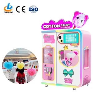 Factory Direct Commercial Automatic Street Cotton Candy Vending Machine with Multi-Language Support a Favorite among Kids