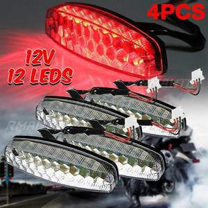 Feu arrière LED pour moto, 18 LED, feu stop, clignotant, rouge, pour moto tout-terrain 50cc-125cc, scooters, ATV, quad - Product Image 1