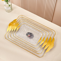 Plats à Fruits de Luxe Style Nordique Personnalisables, Assiettes et Plats à Bonbons en PET Transparent avec Couvercle pour Plateau à Gâteaux de Table Basse de Salon