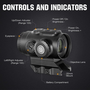 Mira telescópica prismática Ohhunt Optics de alta resistencia a los golpes <span class=keywords><strong>3X</strong></span> con retícula BDC iluminada en rojo y monturas de co-obsistencia inferior 1/3 y absoluta - Product Image 2