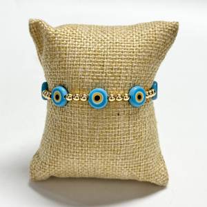 Gelang Fashion Grosir Mata Biru Buatan Tangan Lapis Emas 18K Mata Turquoise Bohemian Mata Setan Mata Turki Perhiasan Keberuntungan - Product Image 5