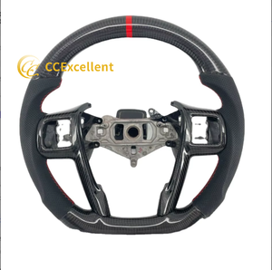 Volante de Fibra de Carbono Personalizado CCExcellent para Chrysler 300 300c con Línea Roja - Product Image 1