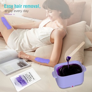 Petit chauffe-cire portable violet antiadhésif pour l'épilation corporelle - Product Image 1