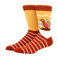 Chaussettes de skate amusantes et colorées pour hommes, en coton peigné, chaussettes en gros, chaussettes cool hip-hop pour hommes