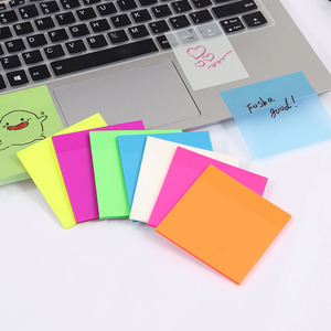 Foska 50 feuilles/paquet, 350 feuilles au total, notes autocollantes transparentes pour l'écriture avec des marqueurs à base d'huile, des stylos à bille, des crayons - Product Image 1