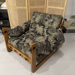 Poltrona Lounge <span class=keywords><strong>con</strong></span> Motivo Retrò per Arredamento Soggiorno, Sedia Singola Tradizionale per Relax - Product Image 3