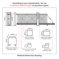 Portail principal en fer moderne HengBo, portail en porte-à-faux, portail de sécurité en aluminium pour allée, portail coulissant, prix d'usine pour ferme, jardin