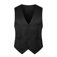 Gilet de Costume Classique Uni Col V pour Homme – Gilet Habillé Ajustable au Dos, Infroissable, Idéal pour les Affaires